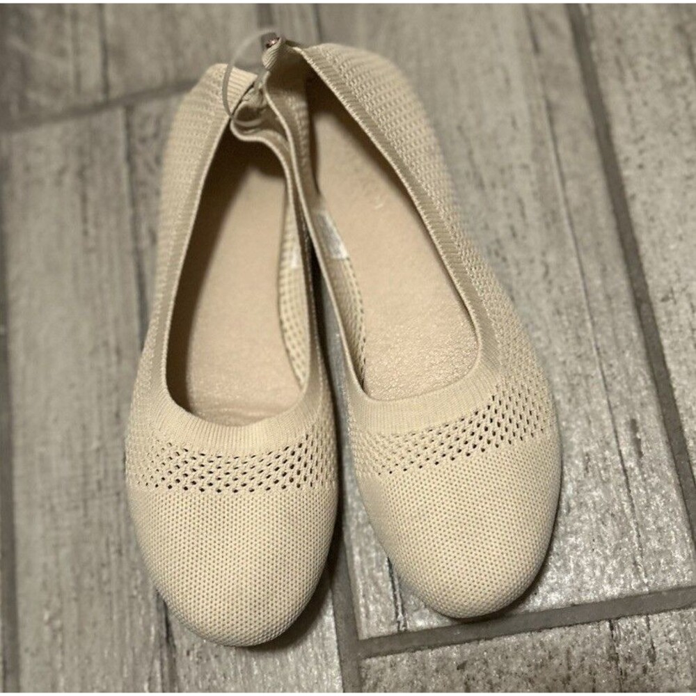 Danskin Ballet Vegan Textile Flats Women's Mesh Comfort Slip On Round Toe Sz 10